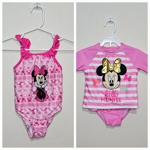 2 12-Month Minnie Mouse Swimsuits